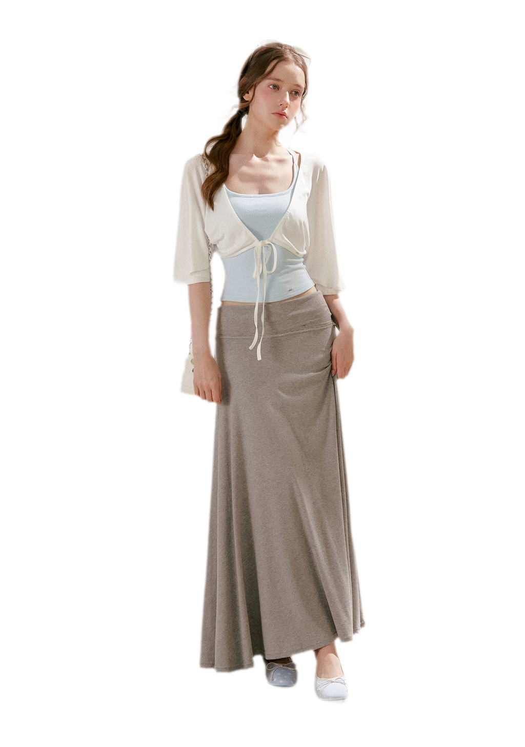 Airy Cloud U-Neck Vest & Batwing