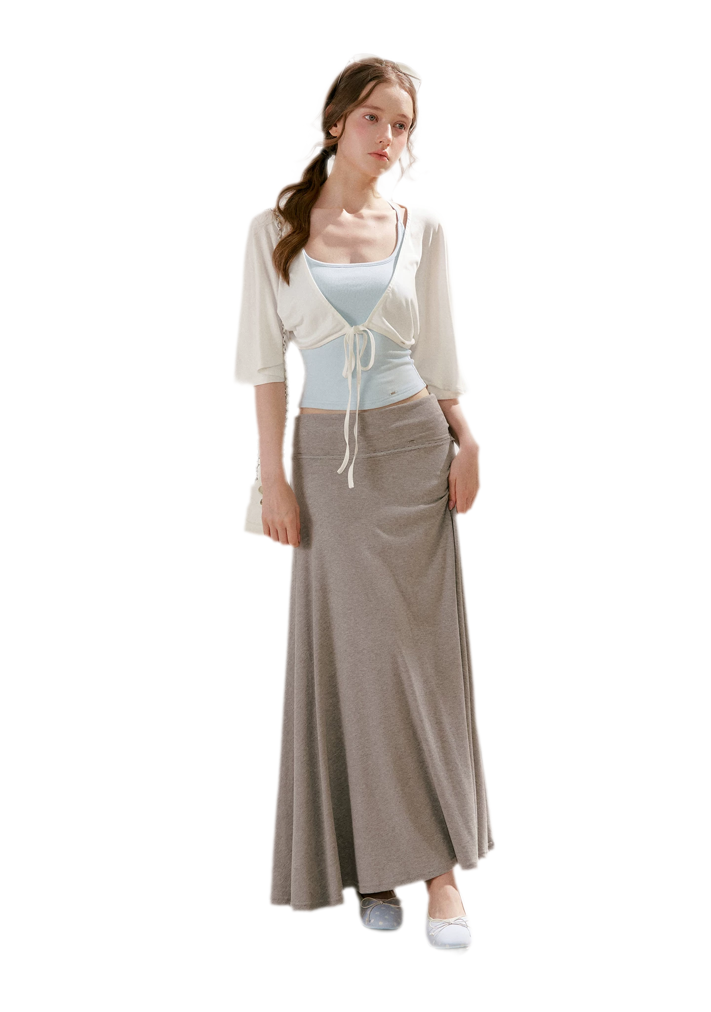 Airy Cloud U-Neck Vest & Batwing