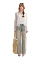 Rhinestone Logo Jeans