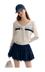 Lace Sailor Tie Cardigan
