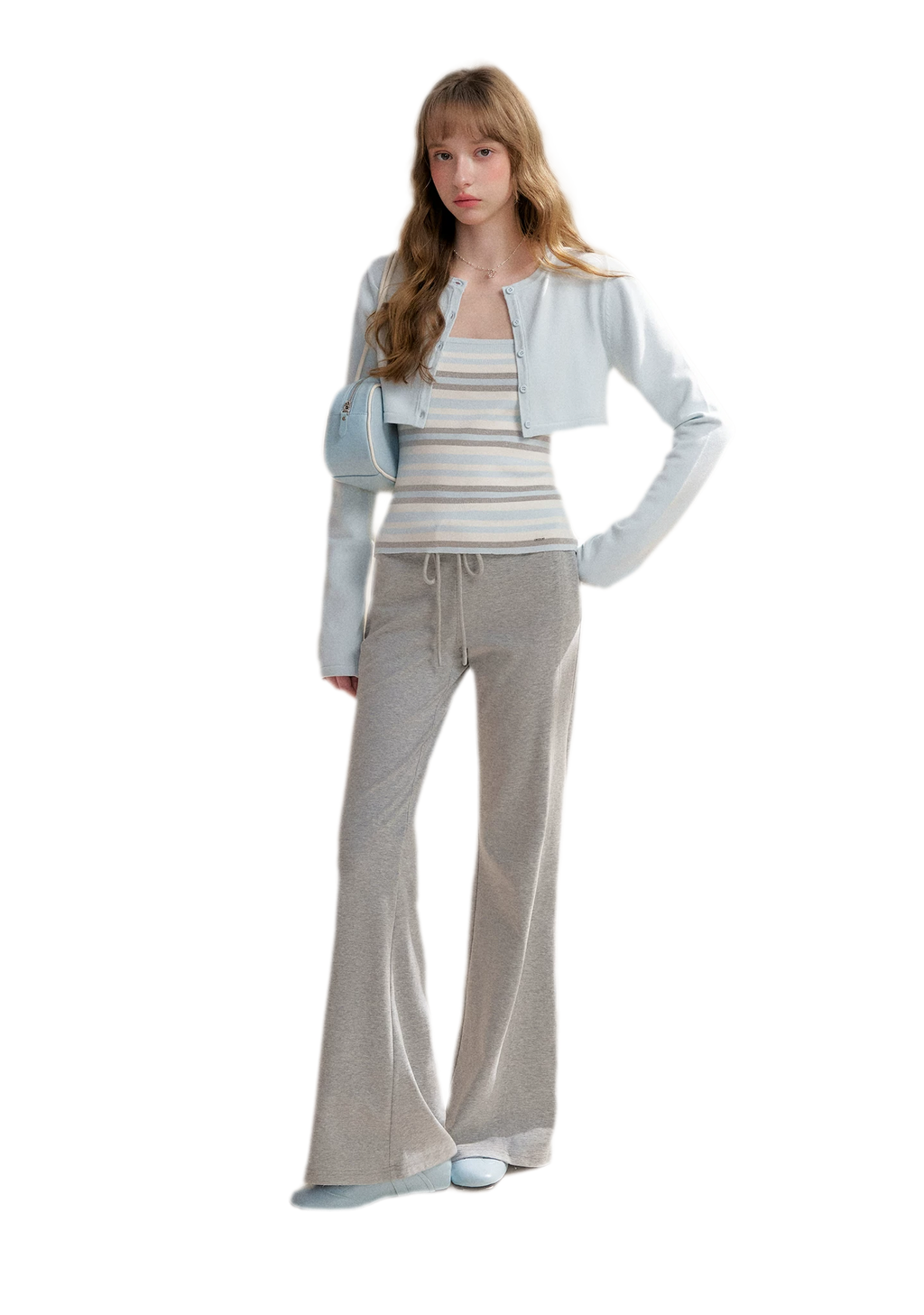 Tencel Cotton Drawstring Flared Pants