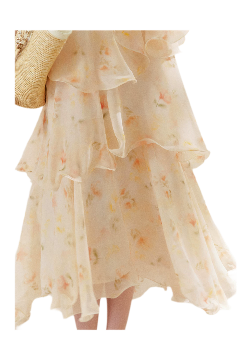 Chiffon Floral Halter Long Dress