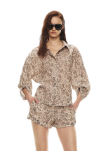Tencel Linen Leopard Print Shirt & Short