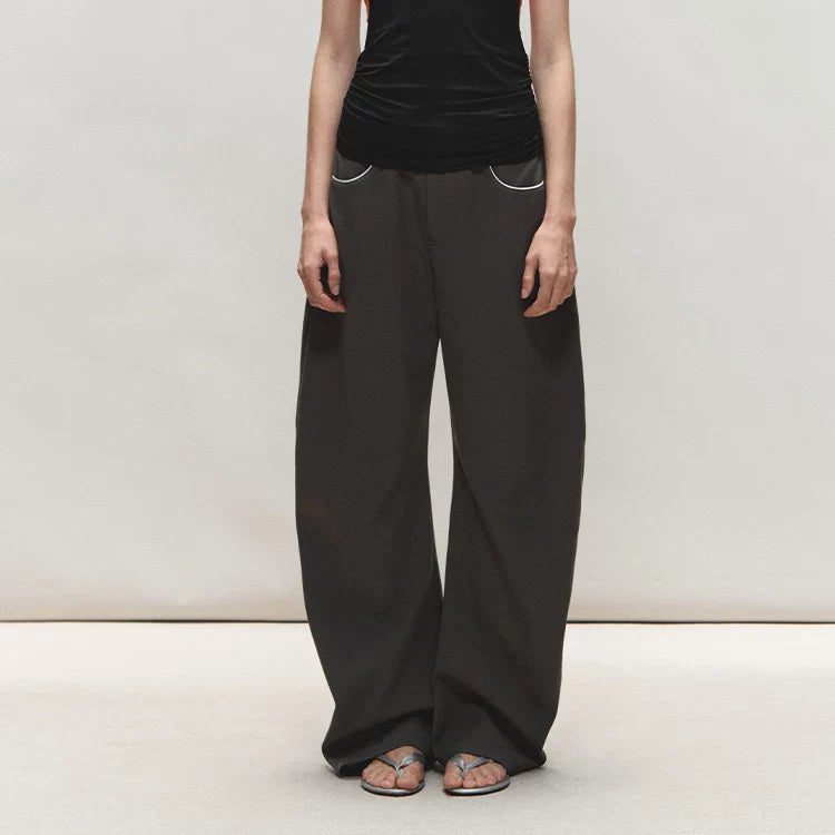 Relaxed Fit Sculpted Wide-Leg Pants