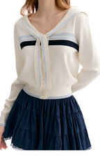 Lace Sailor Tie Cardigan