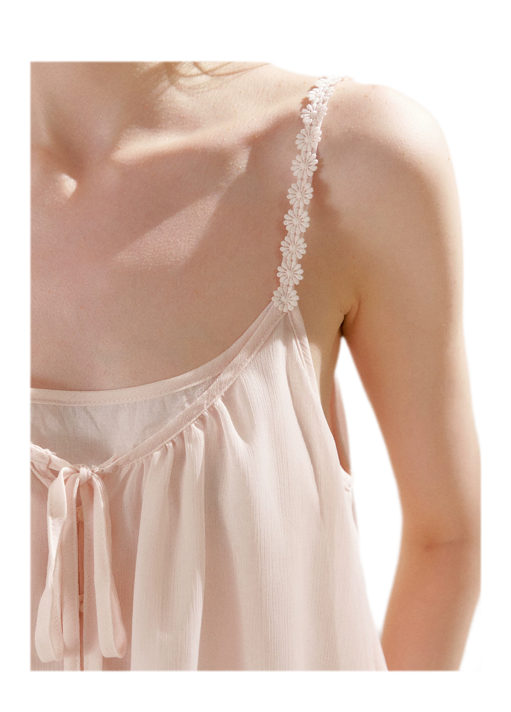 French Holiday Chiffon Top
