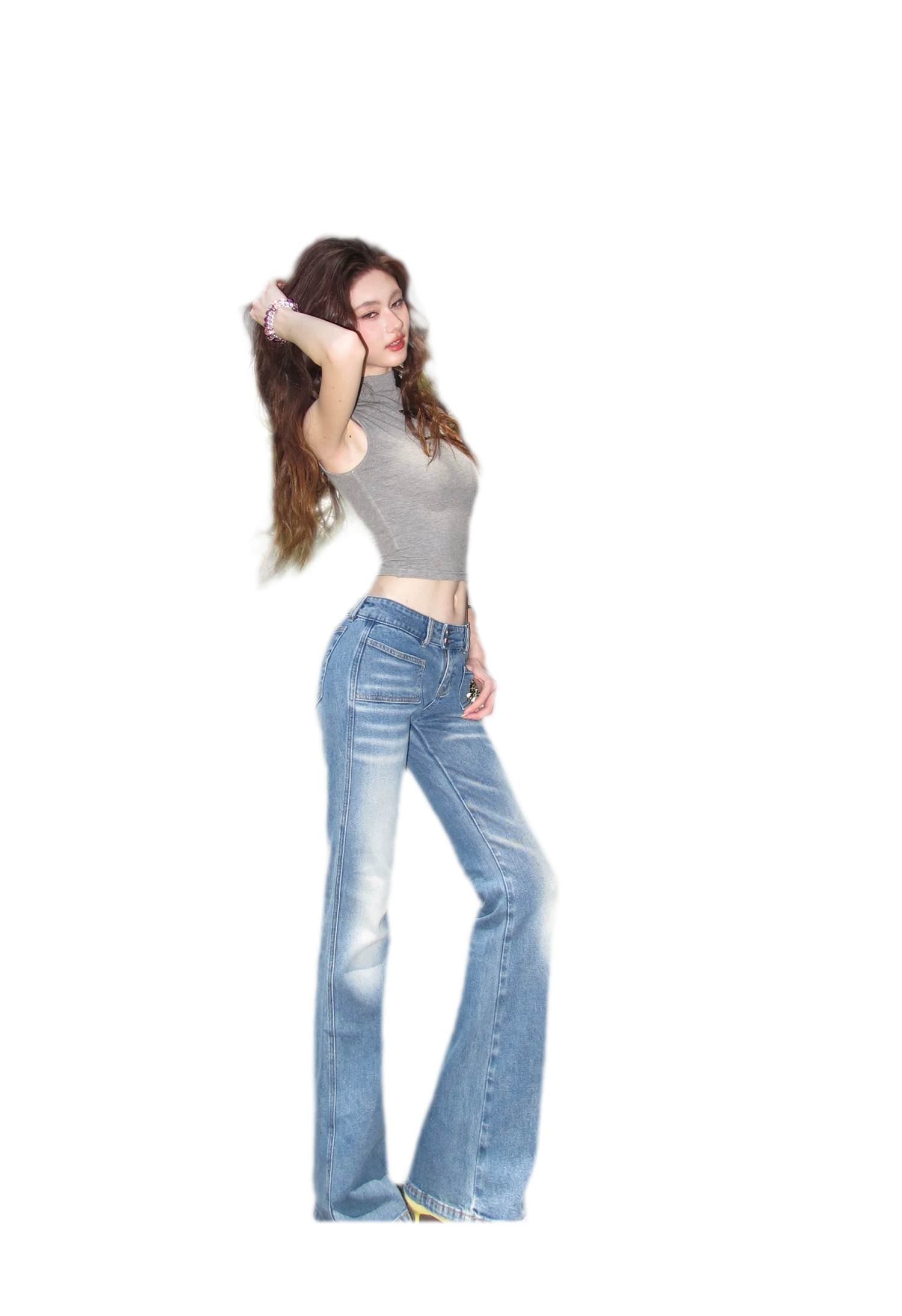 Sleeveless High Neck Tee