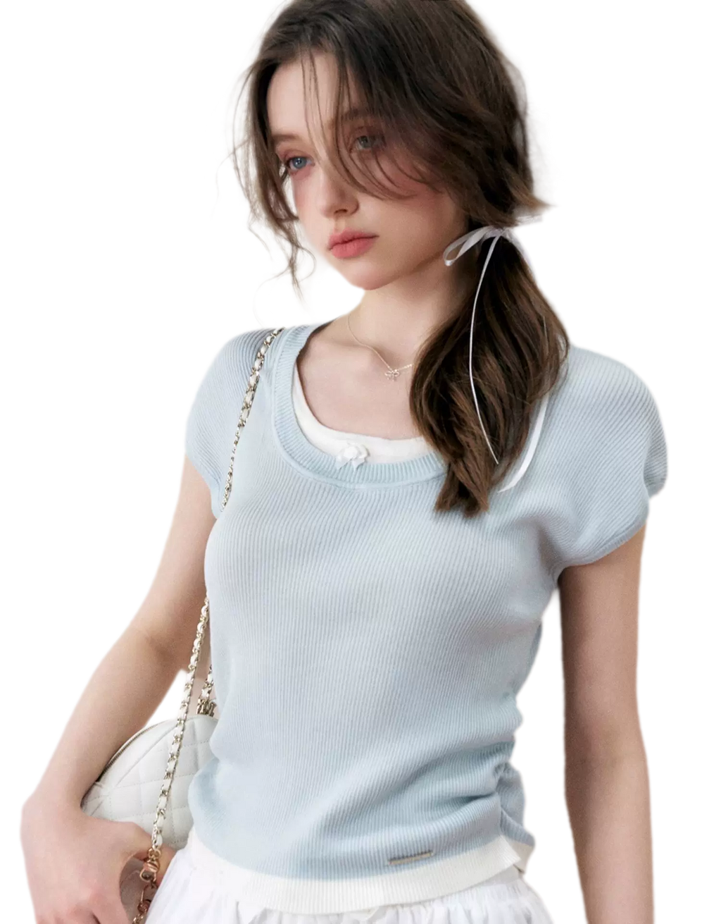 Ruched Layered T-Shirt