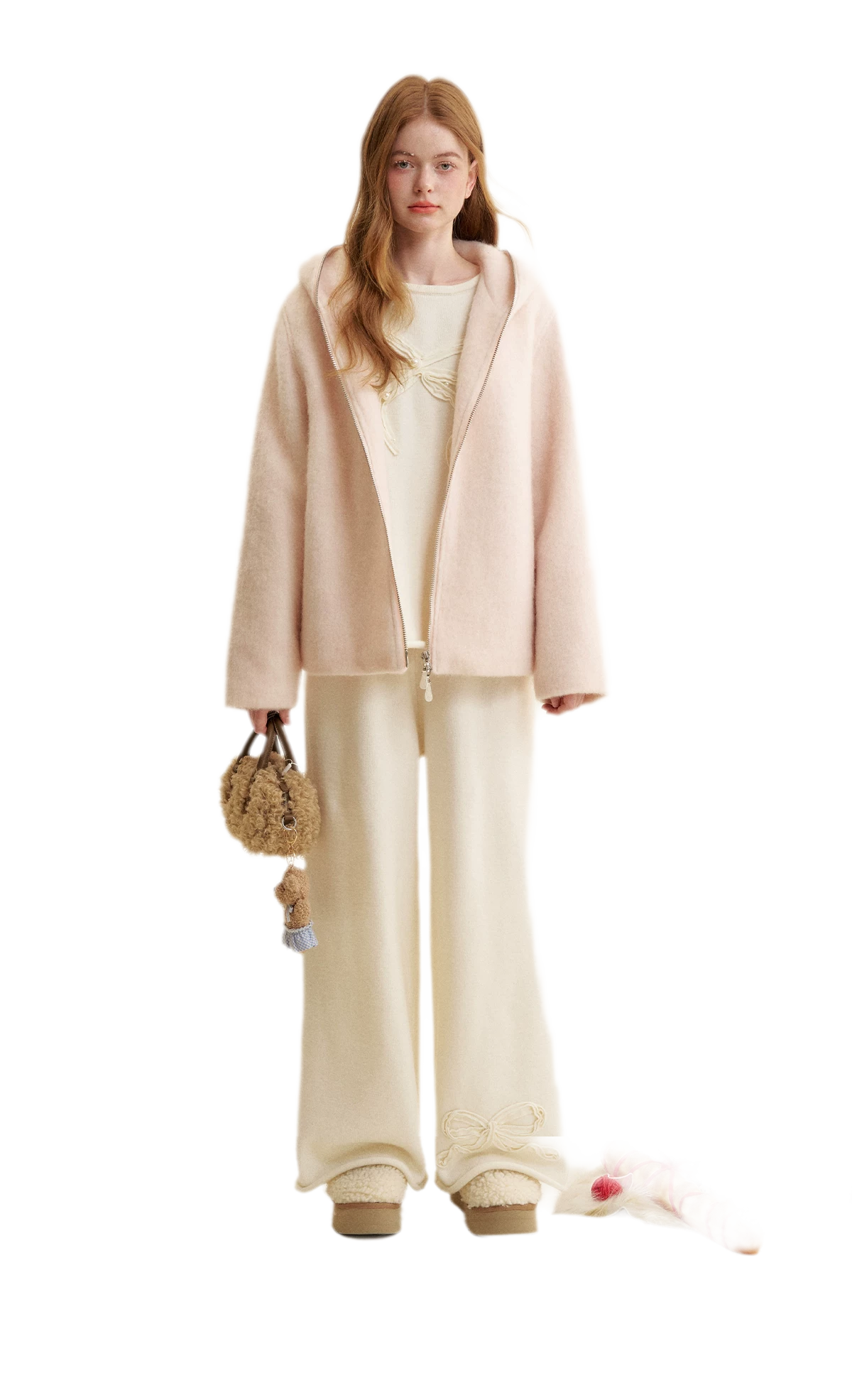 Soft Wool Hooded Jacket
