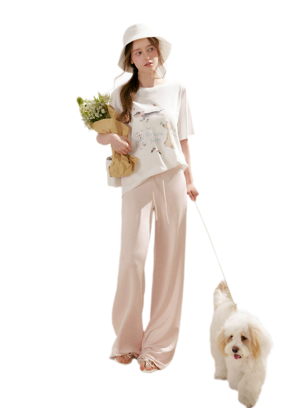 Airy Layered Lace Drawstring Pants