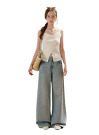 Sparkling Galaxy Wide-Leg Jeans