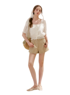 Modal Cotton Lace Trim A-Line Shorts
