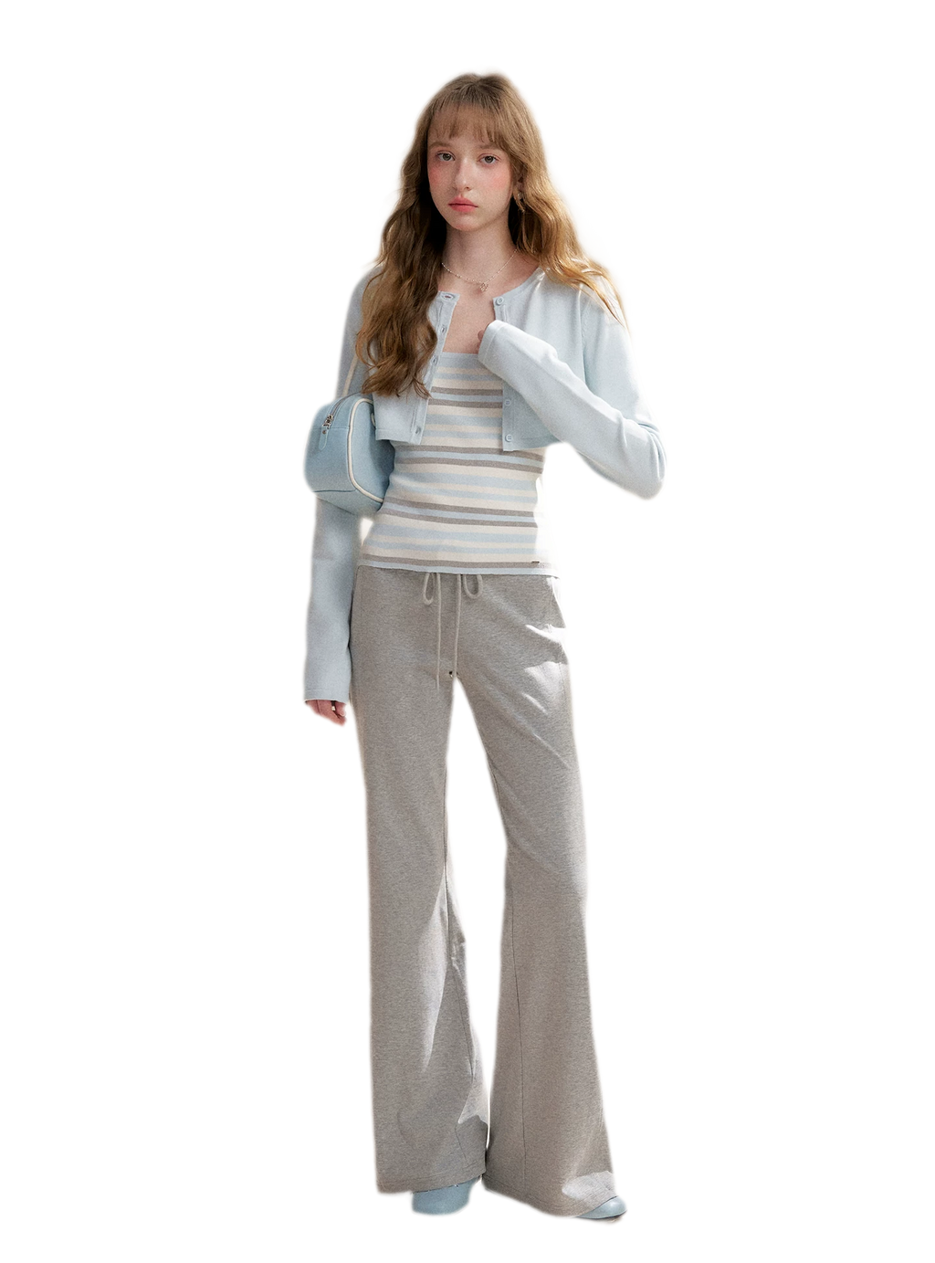 Tencel Cotton Drawstring Flared Pants