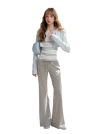 Tencel Cotton Drawstring Flared Pants