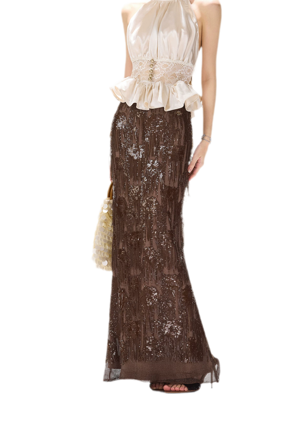 Vintage Sequin Tassel Skirt