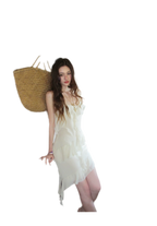 Ruffled Asymmetric Cami Dress