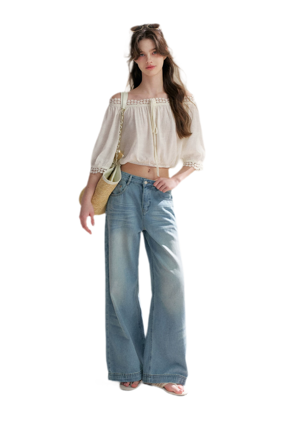Lace Off-Shoulder Top & Skirt Set