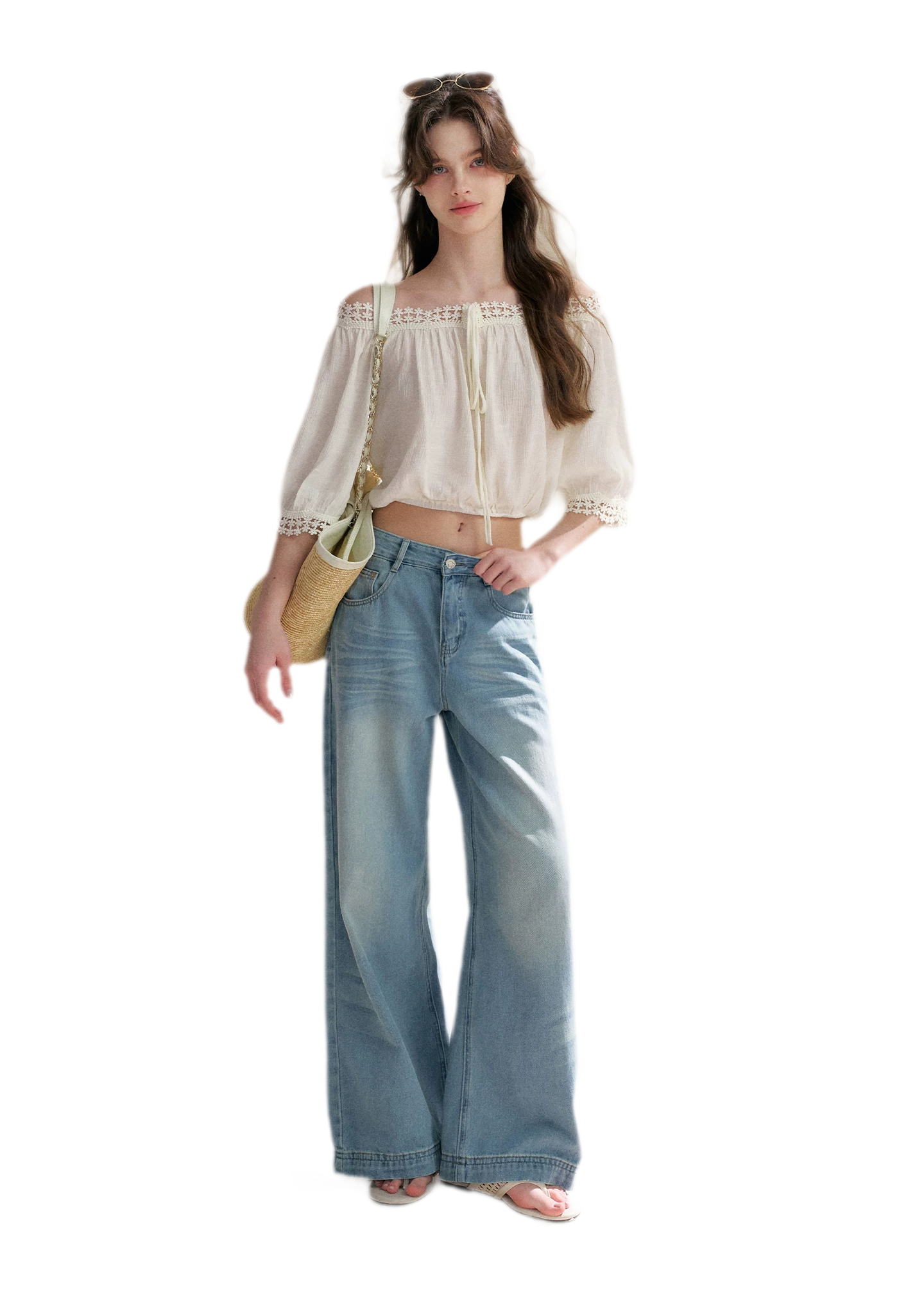 Lace Off-Shoulder Top & Skirt Set
