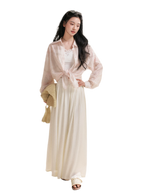 Pleated Wide-Leg Pants