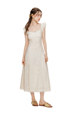 Lace Embroidery Maxi Dress