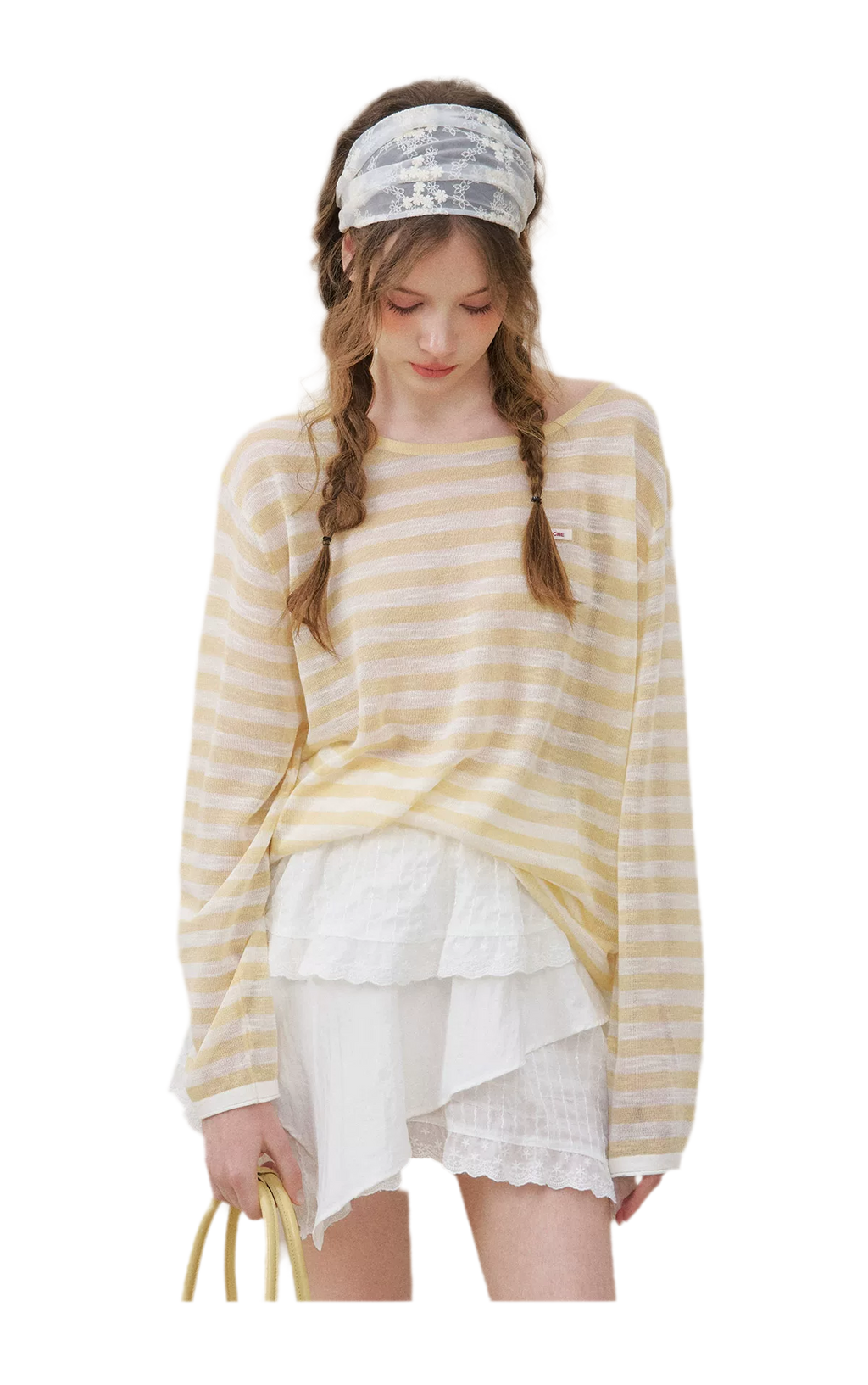 Striped Open-Back Cover-Up