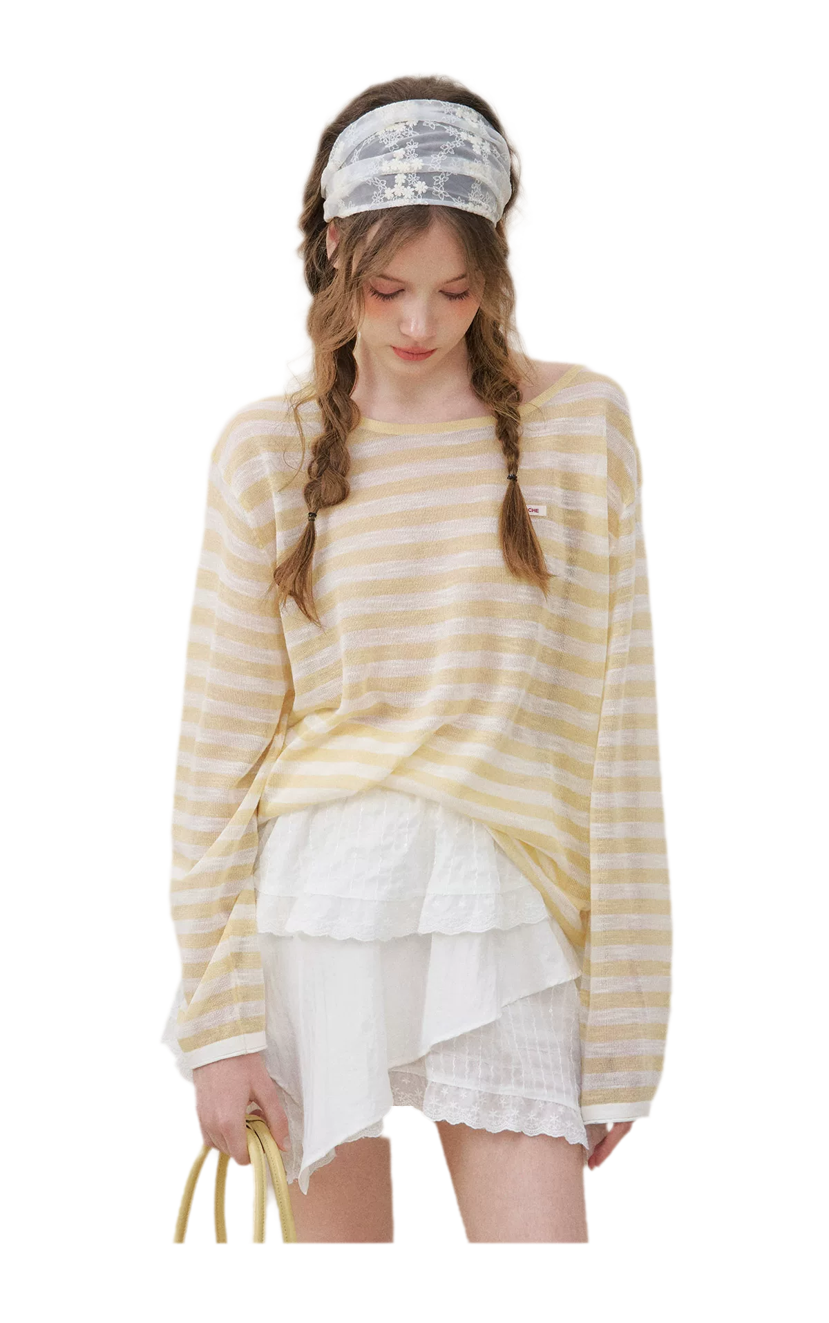 Striped Open-Back Cover-Up