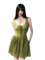 Moss Lace Waist Dress