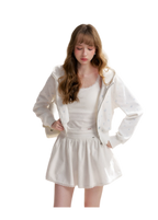 Textured A-Line Short Skirt