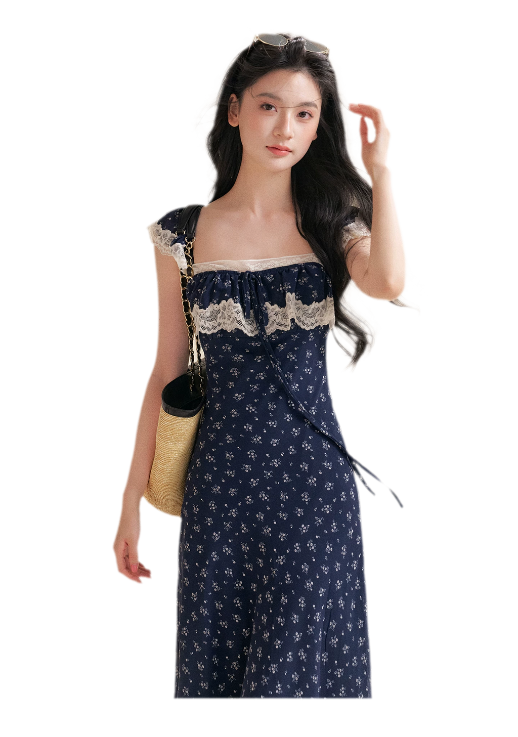 Lace Floral Camisole Dress