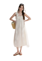 Sleeveless Mesh Lace Dress