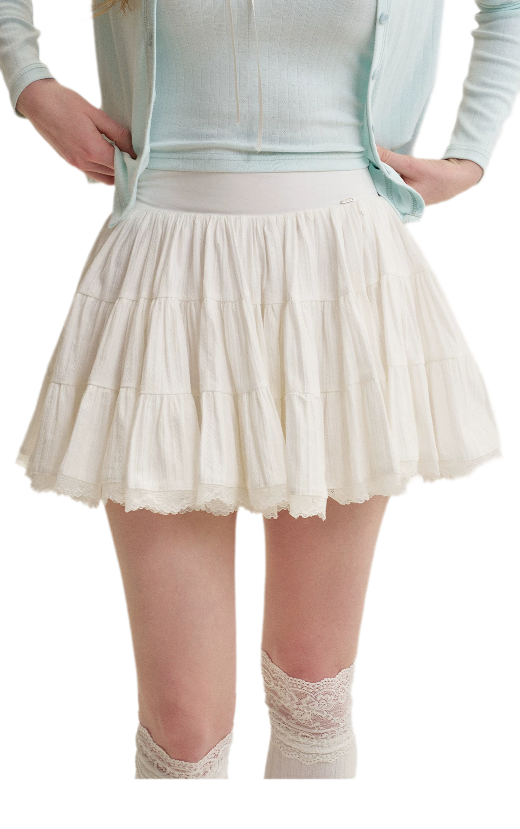 Romantic Lace Puff Skirt