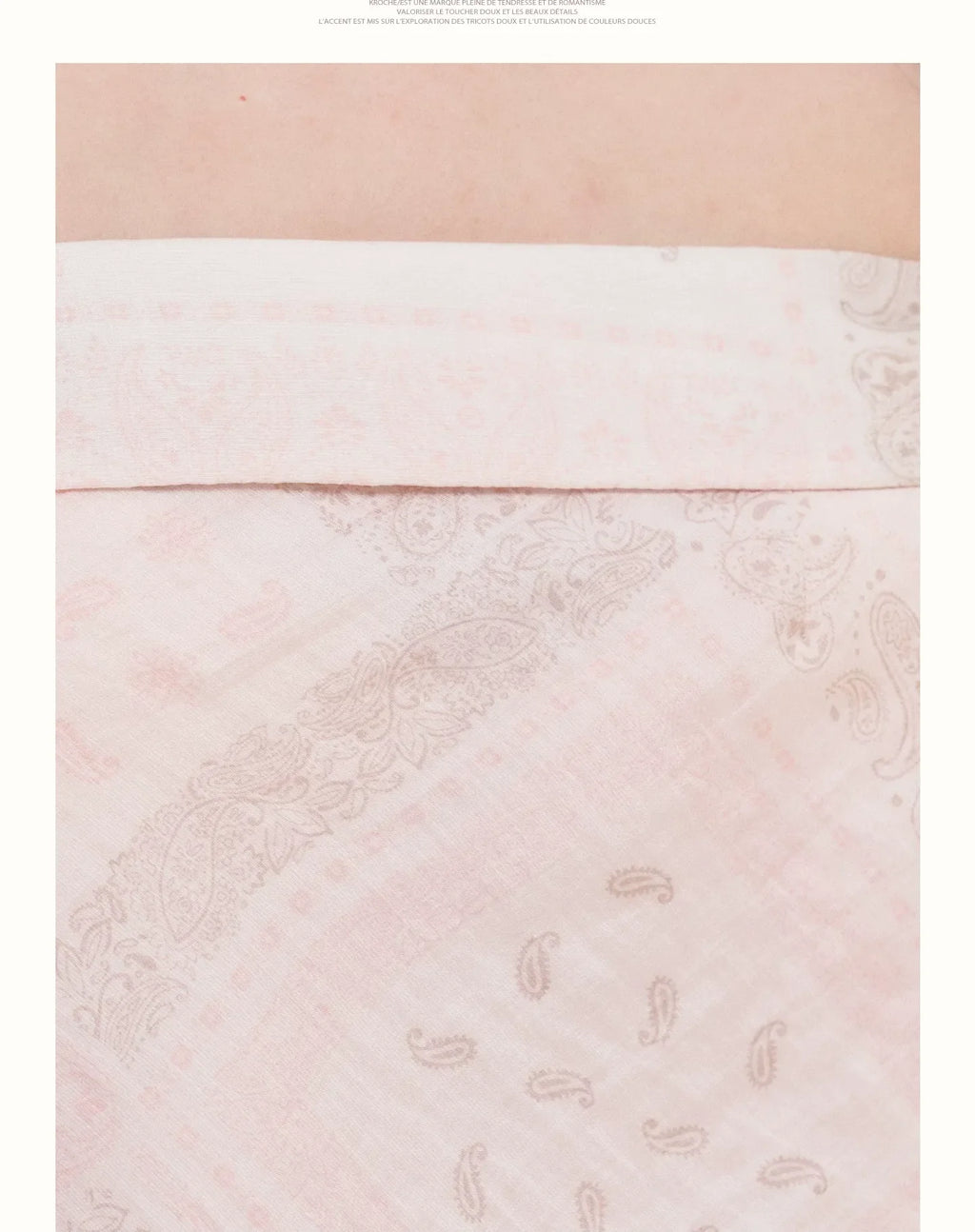 Vintage Print Strapless Top