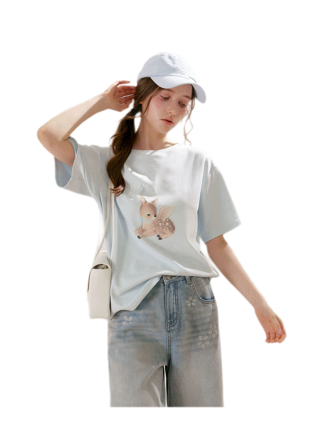 Rhinestone Floral Denim Culottes