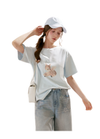 Rhinestone Floral Denim Culottes