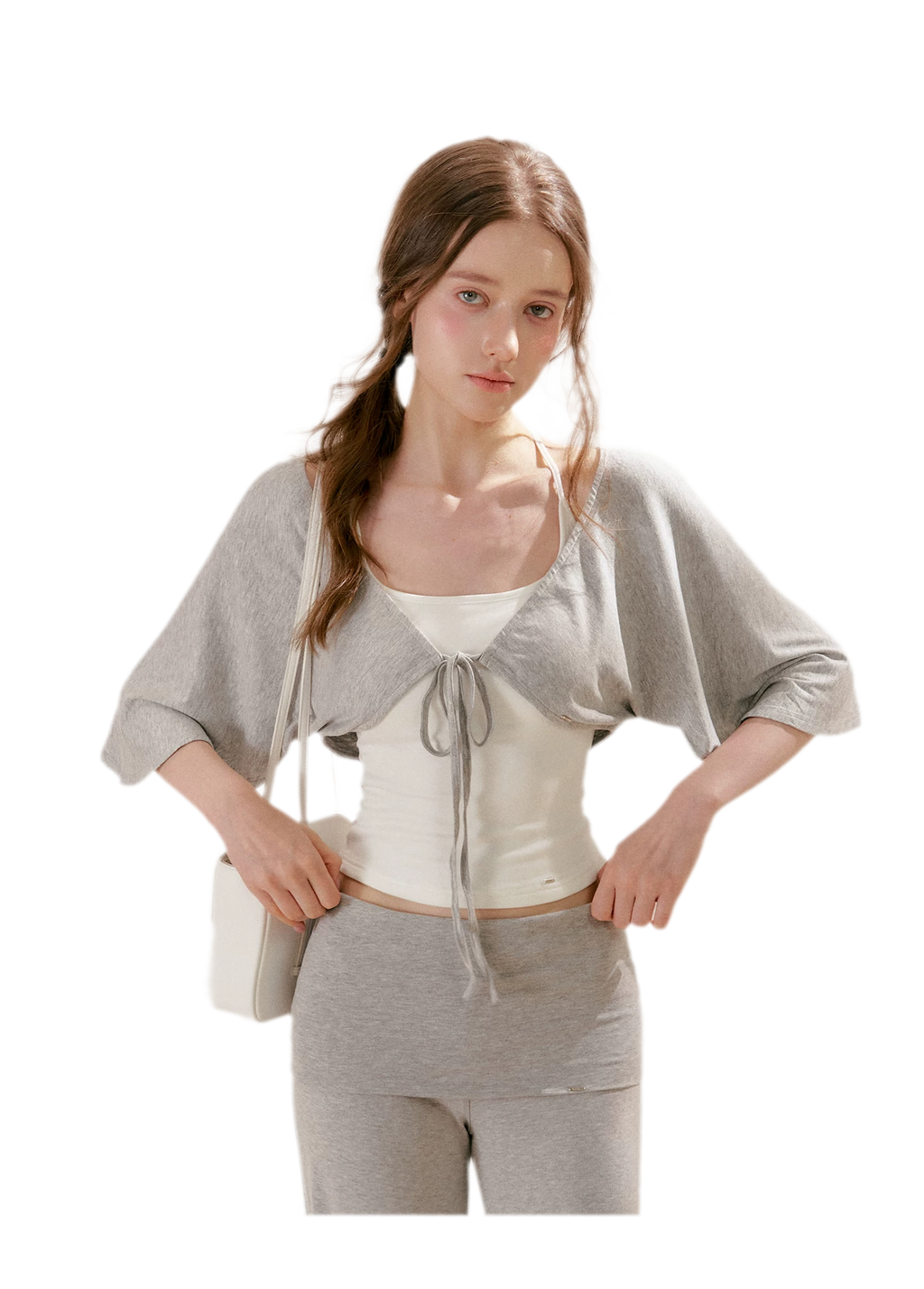 Airy Cloud U-Neck Vest & Batwing