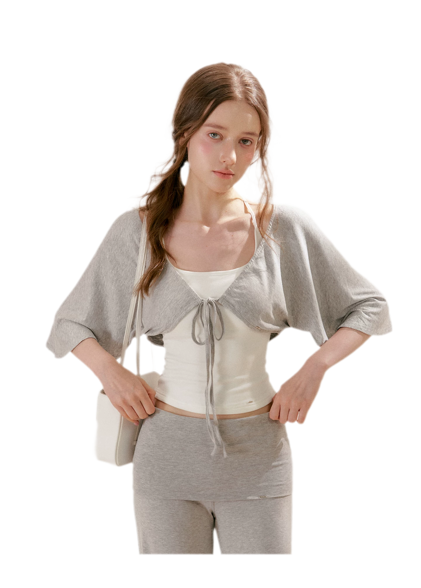 Airy Cloud U-Neck Vest & Batwing