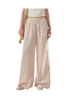 Checkered Wide-Leg Pants