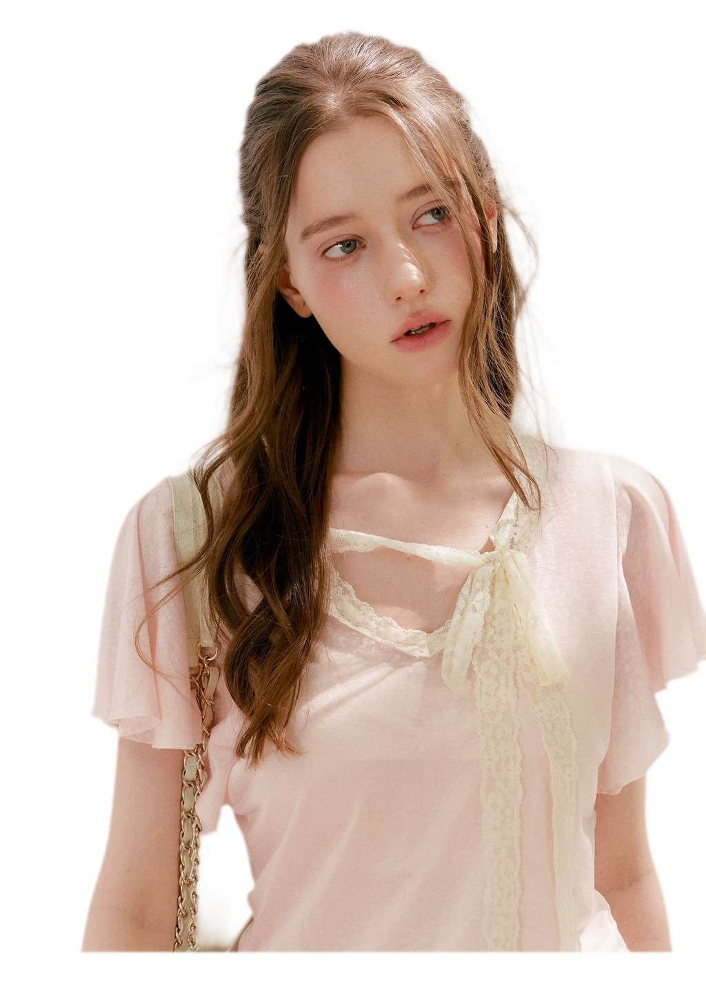 Snowflake Tencel Linen Lace T-shirt