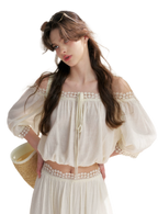 Lace Off-Shoulder Top & Skirt Set