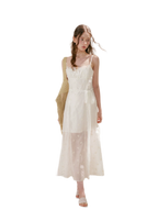 French Embroidered A-line Dress