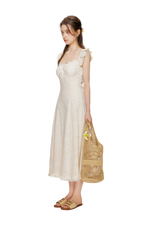 Lace Embroidery Maxi Dress