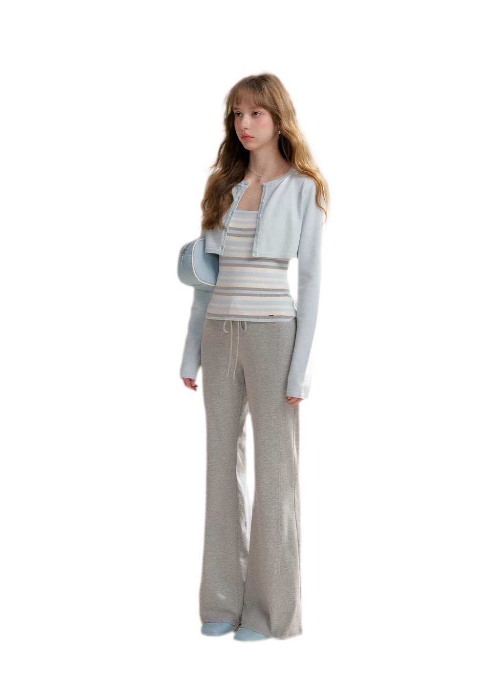 Tencel Cotton Drawstring Flared Pants