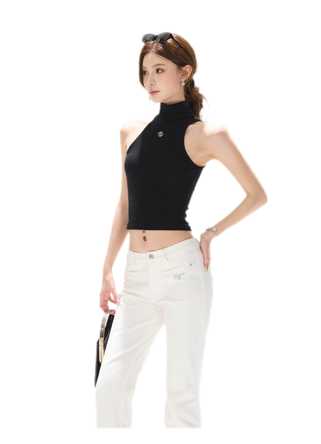 Cutout High Neck Tank