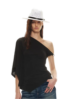 Modal Asymmetrical Single-Shoulder Top