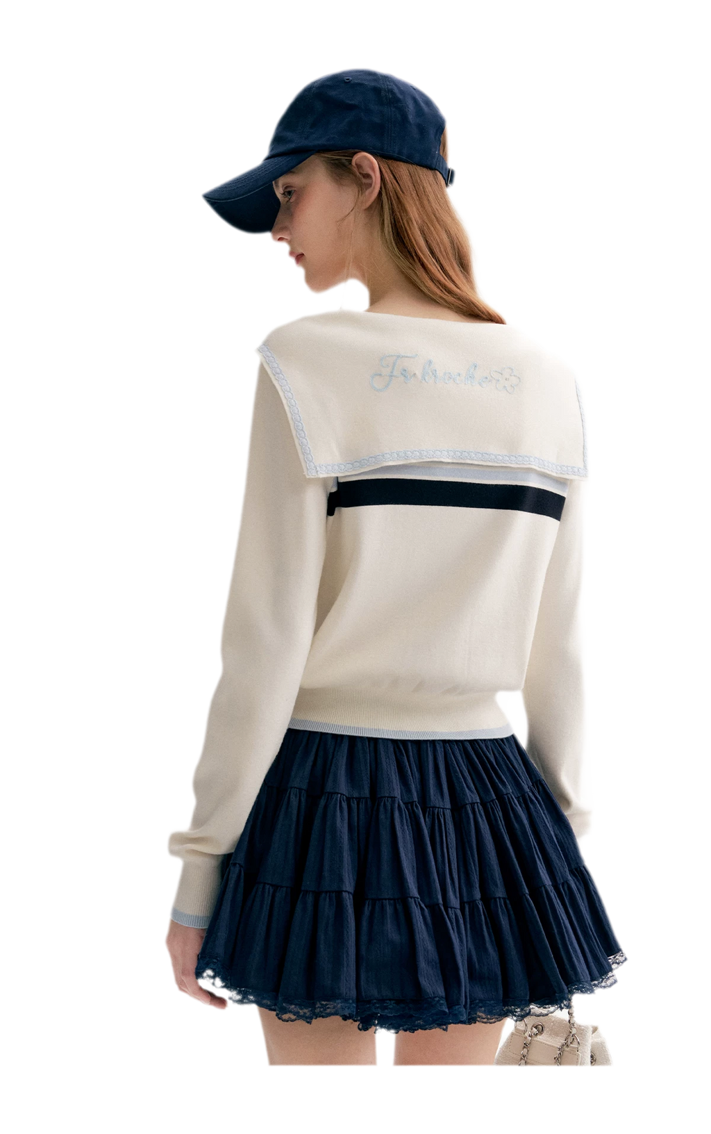 Lace Sailor Tie Cardigan