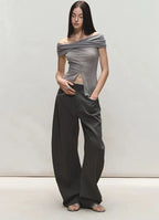 Relaxed Fit Sculpted Wide-Leg Pants