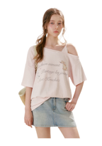 Shiny Denim A-line Skirt