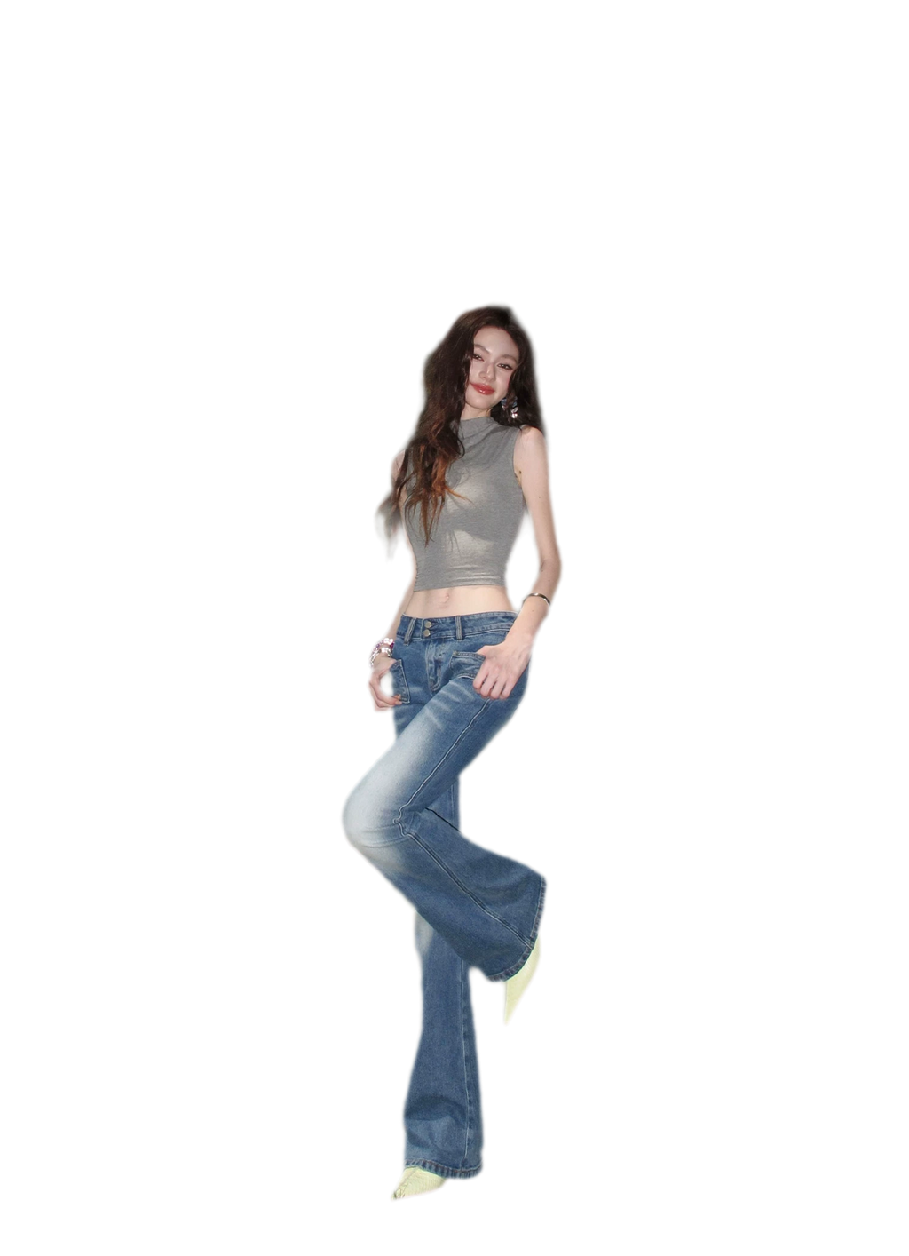 Sleeveless High Neck Tee