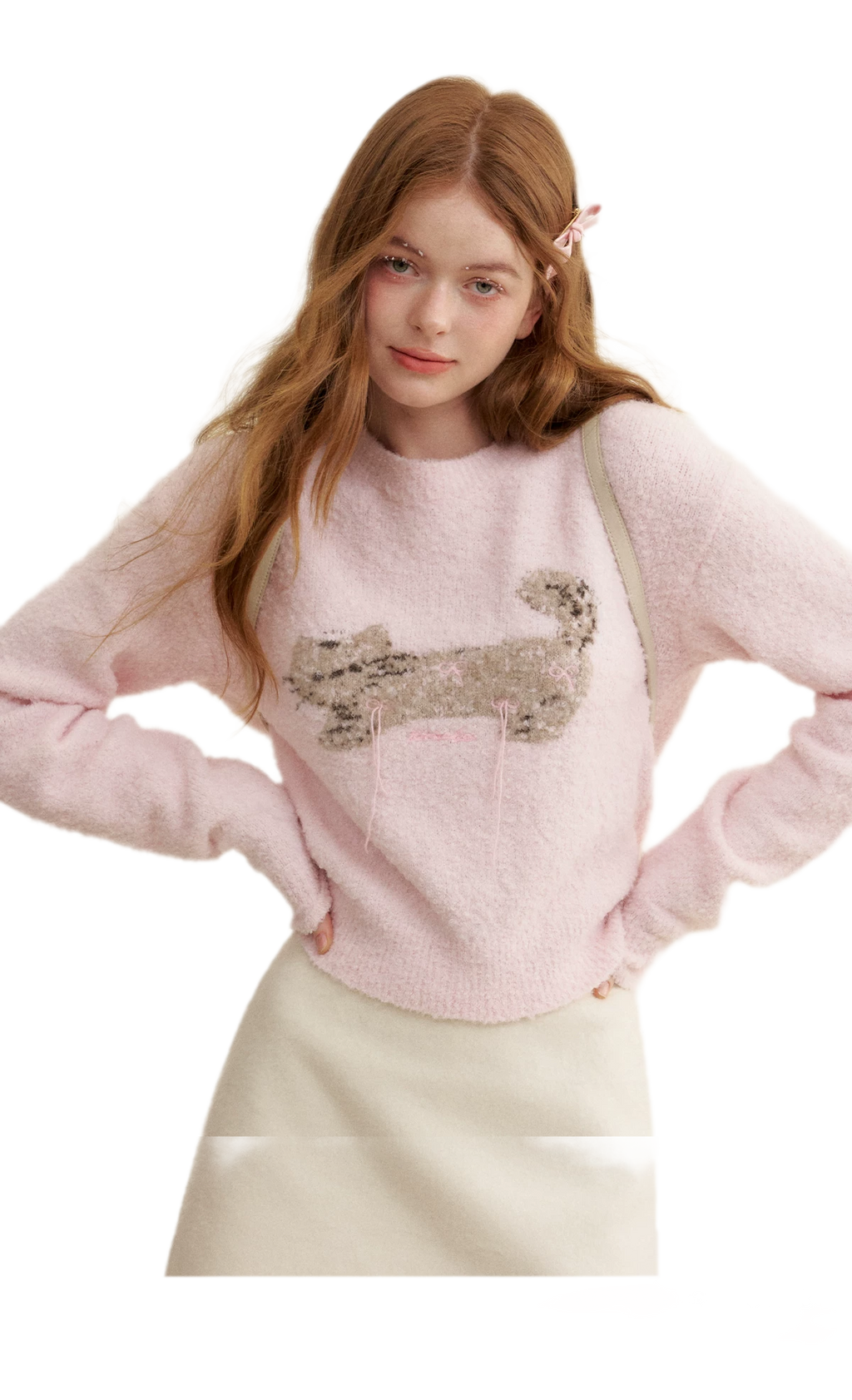 Wool Cat Jacquard Sweater