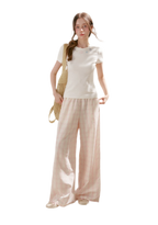 Checkered Wide-Leg Pants